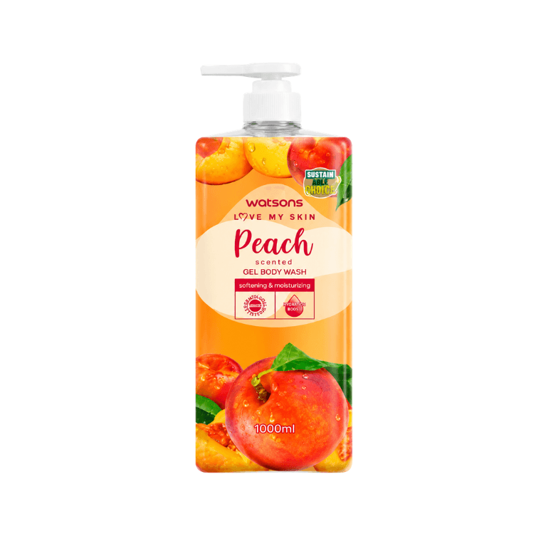 Watsons Love My Skin Peach Scented Gel Body Wash (1000ml)